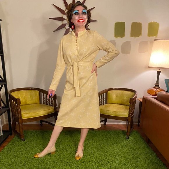 Vintage 60s or 70s Union Label Nelly Don Dress - Picture 1 of 4